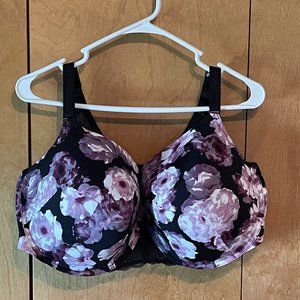 NWT Torrid Curve Bra 48 DDD Purple and White Flora